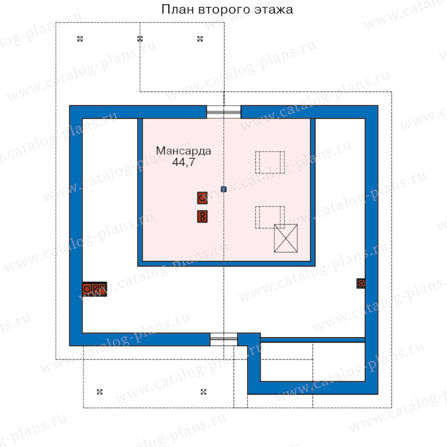 58-70WEL - Проект двухэтажного дома из газобетона с мансардным этажом. Три  спальни, общая площадь 159м². | Проекты Коттеджей | Дзен