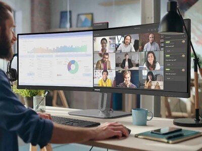    Philips выпустила 5K-монитор с огромным изогнутым дисплеем и веб-камерой