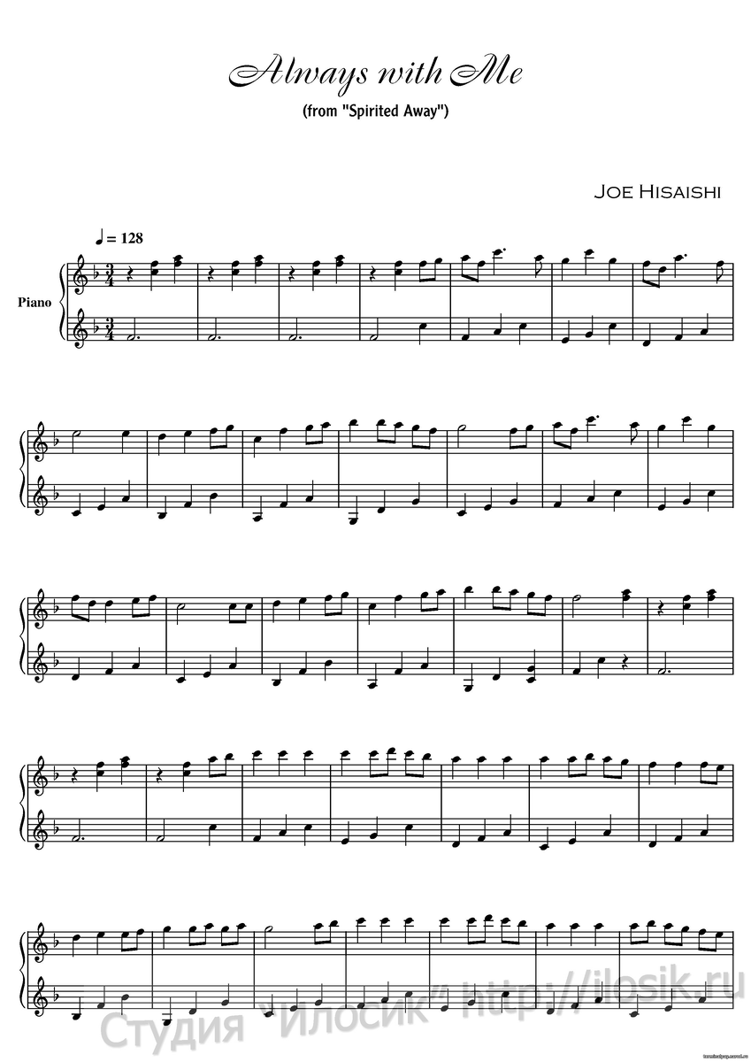 известные мелодии на фортепиано ноты.