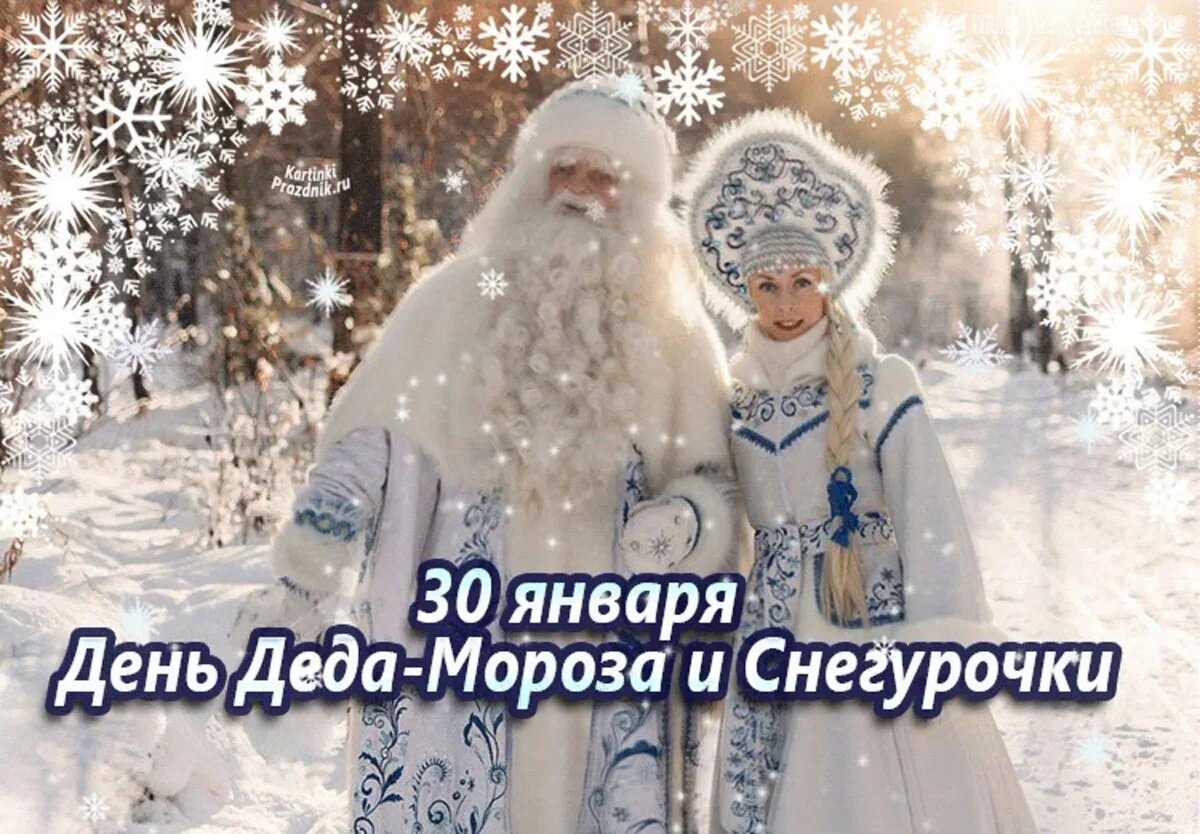 30 января 2013 года. Праздник Деда Мороза и Снегурочки. День Деда Мороза и снегурки. День Мороза и Снегурочки 30 января. 30 Января день Деда Мороза и снегурки.