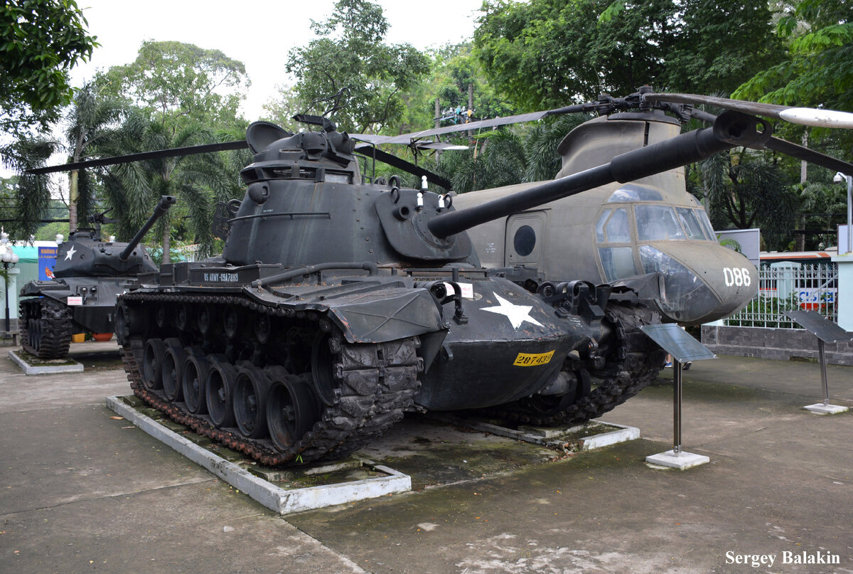 Трофейный американский танк М48А3 Patton III в экспозиции Военного музея в Хошимине, 2015 г. Здесь и далее – все фото автора