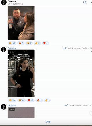 Пример контента в канале