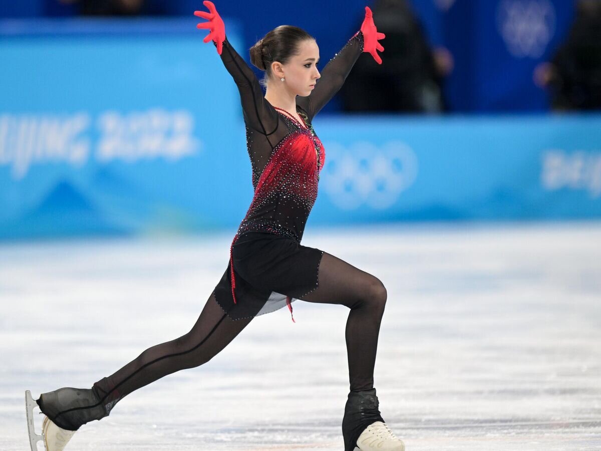    Камила Валиева выступает в произвольной программе женского одиночного катания© РИА Новости / Григорий Сысоев