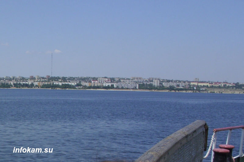    Вид с ОМика на приближающийся Камышин (2009 год)