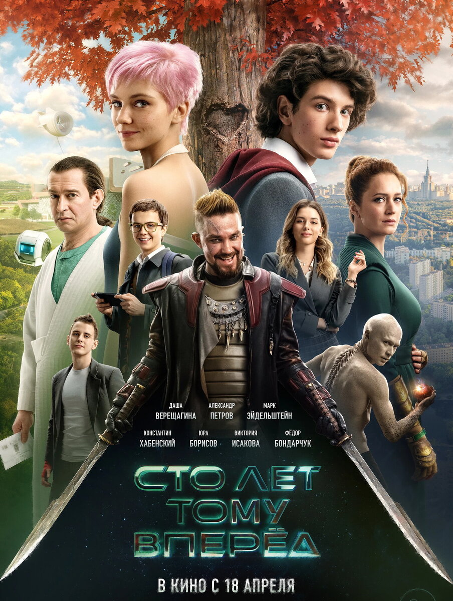 Использован официальный постер к кинофильму "Сто лет тому вперед" из открытых источников сети интернет