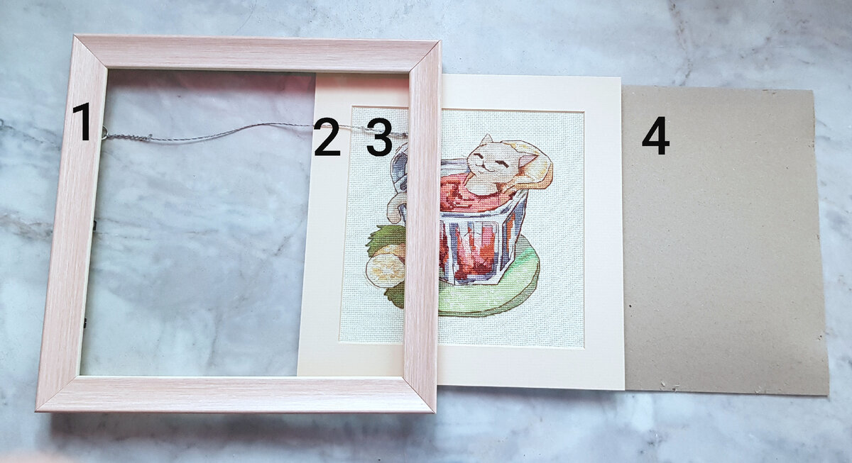 Разбор вышивки после багетной мастерской, фото автора