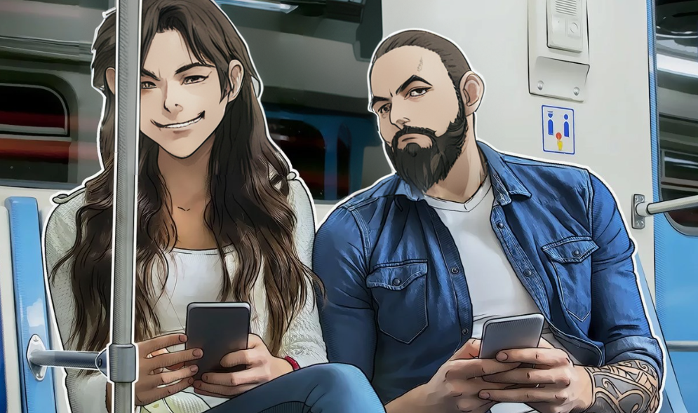 Подглядывает в метро