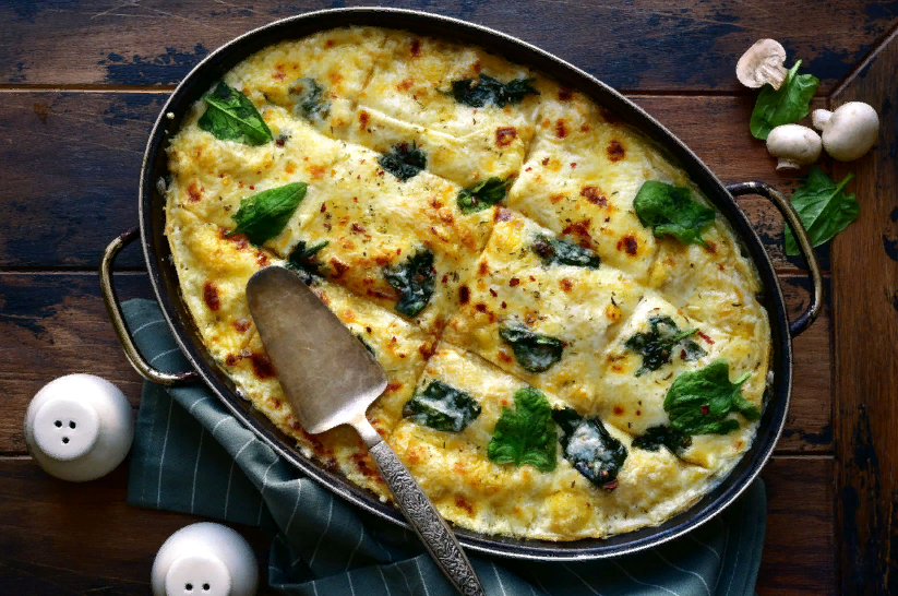 елочка со шпинатом и сыром