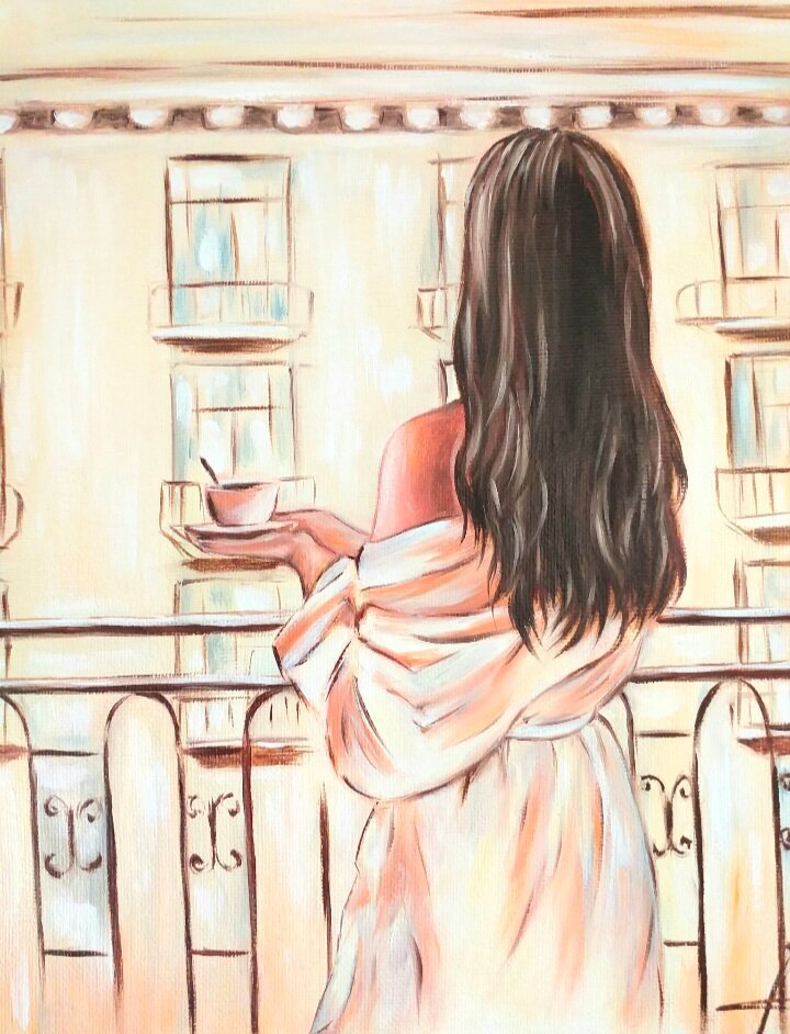 Холст на картоне, масло.