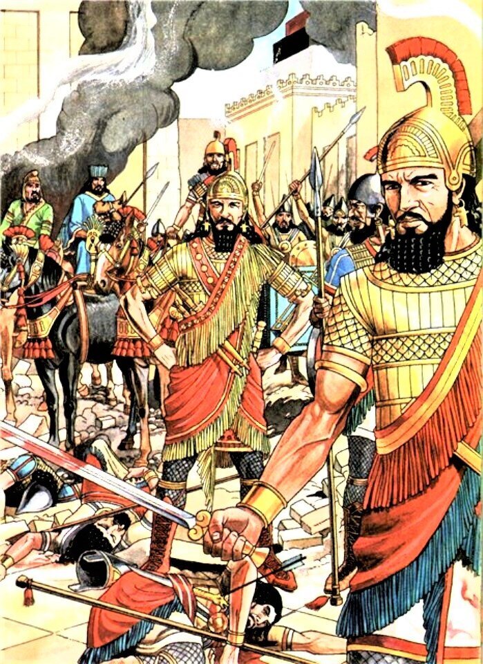 Ассирийская армия внутри Вавилона.