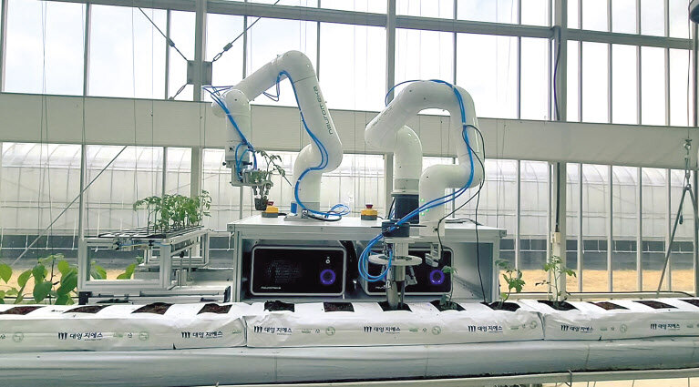 Робот  для пикировки рассады (сеянцев) работает на «умной» ферме, передвигаясь  автономно [с разрешения Корейского института производственных  технологий]