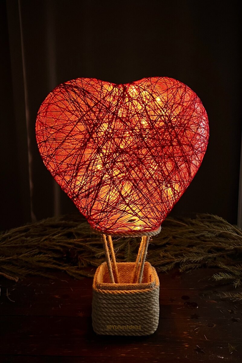 Светильник-ночник воздушный шар сердце