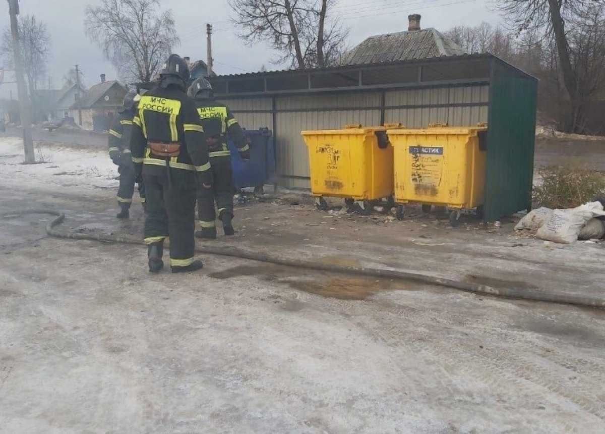    Вандалы подожгли мусорные контейнеры в Опочке