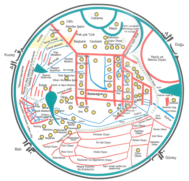 Карта Махмуда аль-Кашгари. Фото является общественным достоянием.