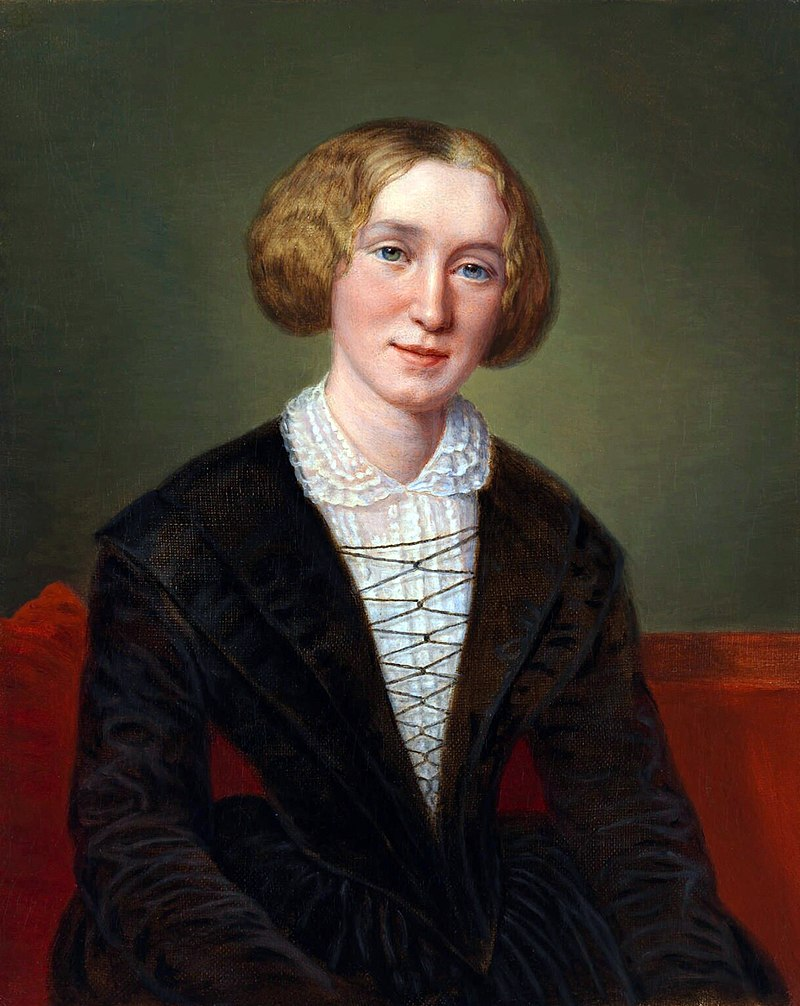 George Eliot (1819-1880), aged 30, by the Swiss artist Alexandre-Louis-François d'Albert-Durade
