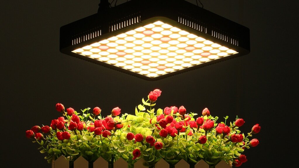 Квадратная фитолампа может осветить большую площадь