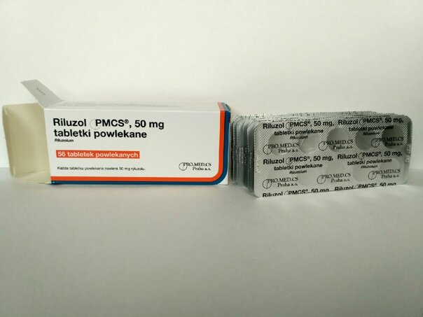 Рилузол в таблетированной форме.