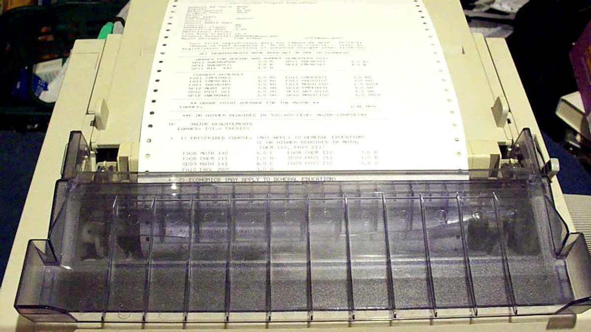 Принципы матричной печати