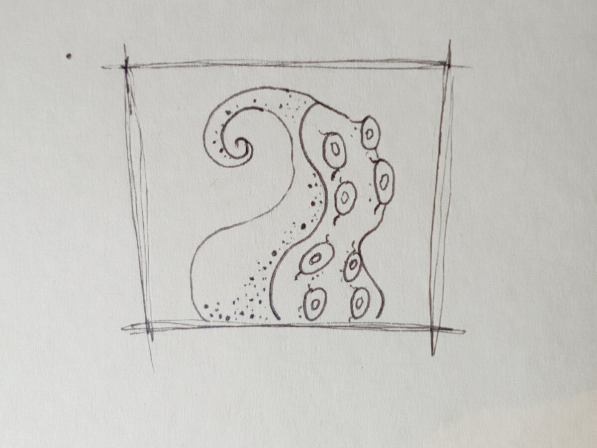 Авторский скетч в скетчбуке 