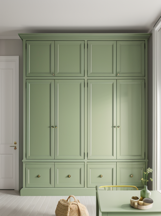 Сгенерированное изображение платяного шкафа. Из архива работ автора канала.