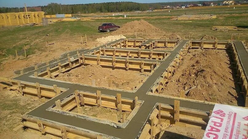 Сохнущий ленточный фундамент