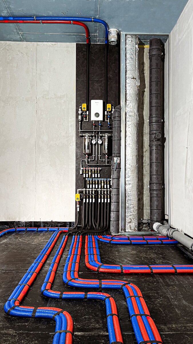 Расположение отопительных труб