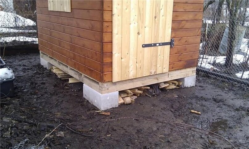 Сарай на легком фундаменте