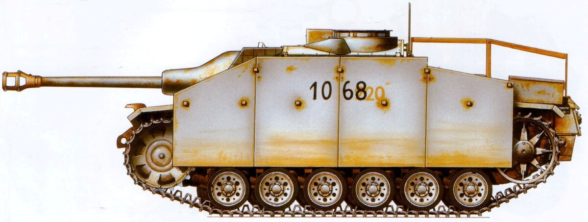 Цветной профиль штурмового орудия StuG III Ausf.G из 226 StuGBrig.