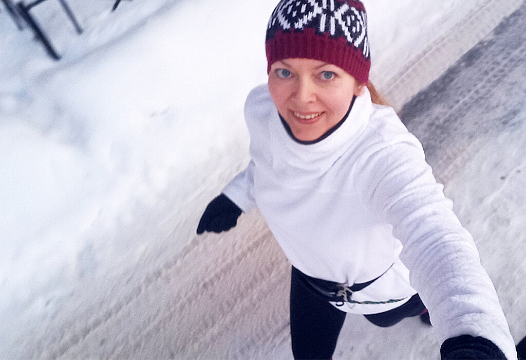 На утренней пробежке в январе