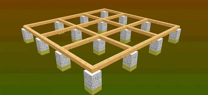 Столбчатый фундамент отличается максимальной простотой конструкции