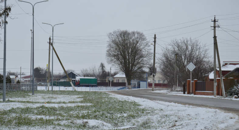 Фото автора. Январь 2024. Станица припорошенная снегом.