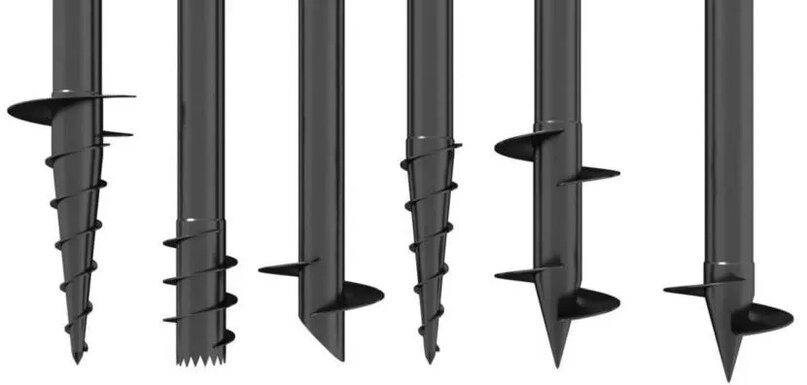 Разновидности наконечников винтовых свай по исполнению
