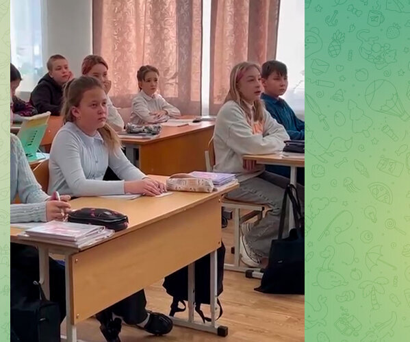 ШУРА - САМАЯ МАЛЕНЬКАЯ В КЛАССЕ. ФОТО: СКРИН ТГ-КАНАЛА "СИЛА ПОСЫЛКИ". 