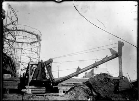 Возведение градирен СталГРЭС, 1929-1930 гг. 