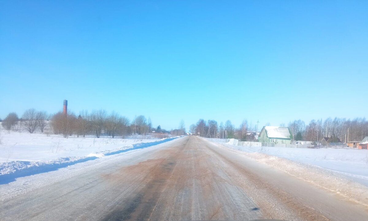 Небо 30.01.2024, фото, присланное автору с загородной дороги