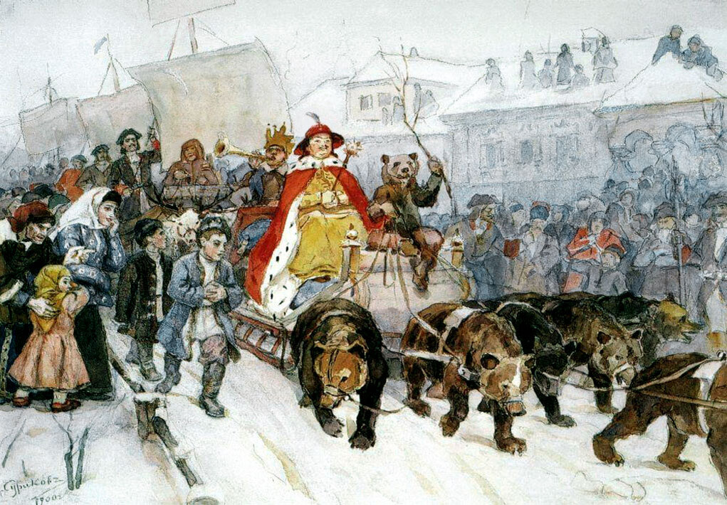 Худ. В.Суриков "Большой маскарад 1722 года". Фото: Яндекс Картинка