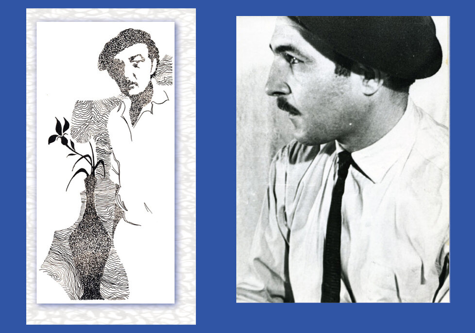 Мехти Бедерханов. Автопортрет и фотография. Коллаж автора