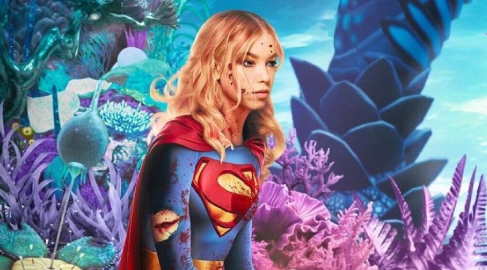     Милли Олкок в образе Супергерл для фильма «Супергерл: Женщина завтрашнего дня», фан-арт / Фото: соцсети BenSolo_Cup