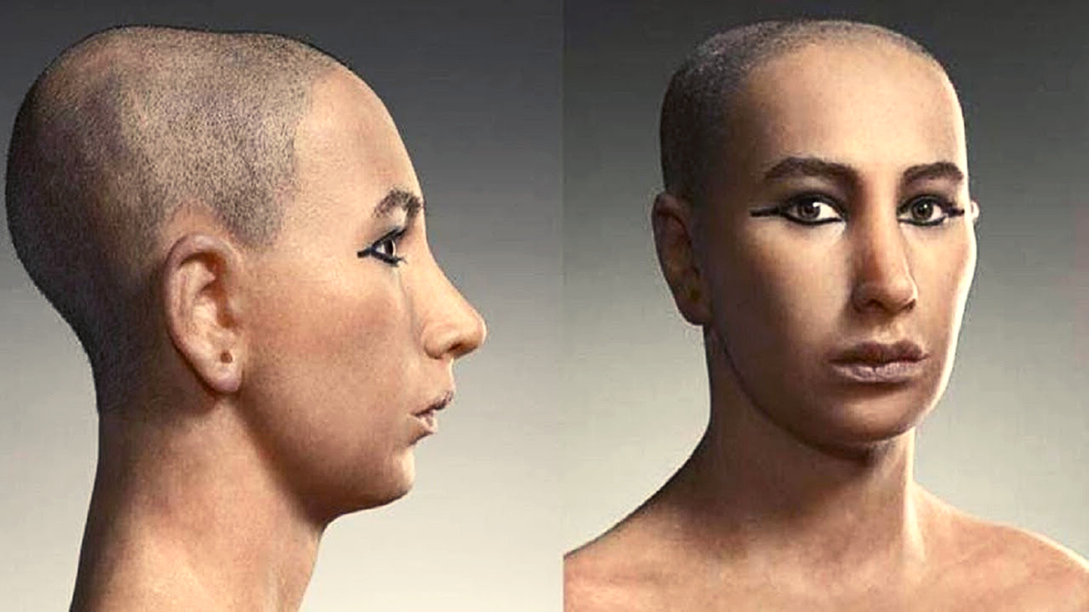 Почему голова вытянутая. Фараон Тутанхамон реконструкция внешности. Воссозданный Тутанхамон. Тутанхамон воссозданная внешность.