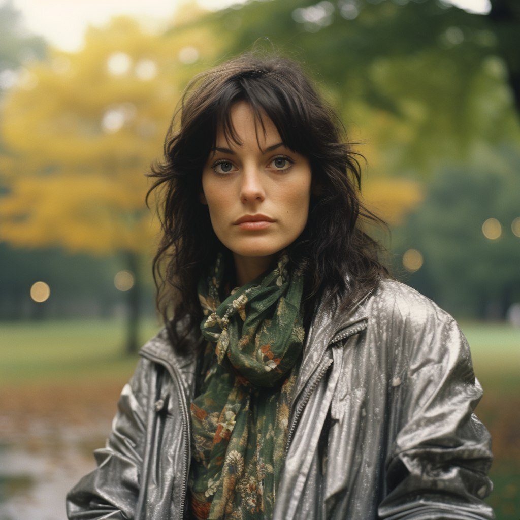 Женщина в плаще. Нейросеть Midjourney,