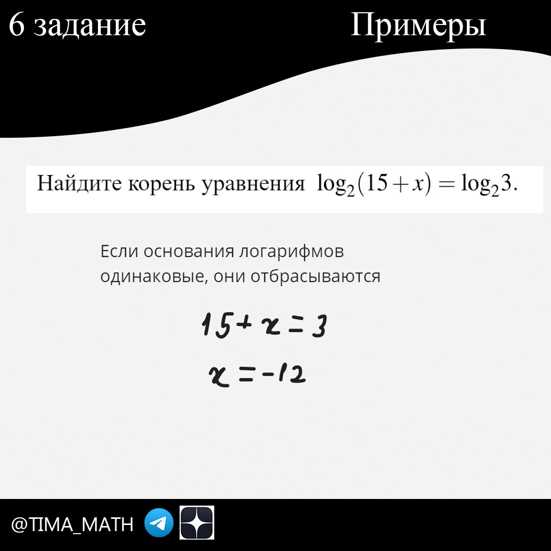 6 задание ЕГЭ Профильная математика | TIMA_MATH | Дзен