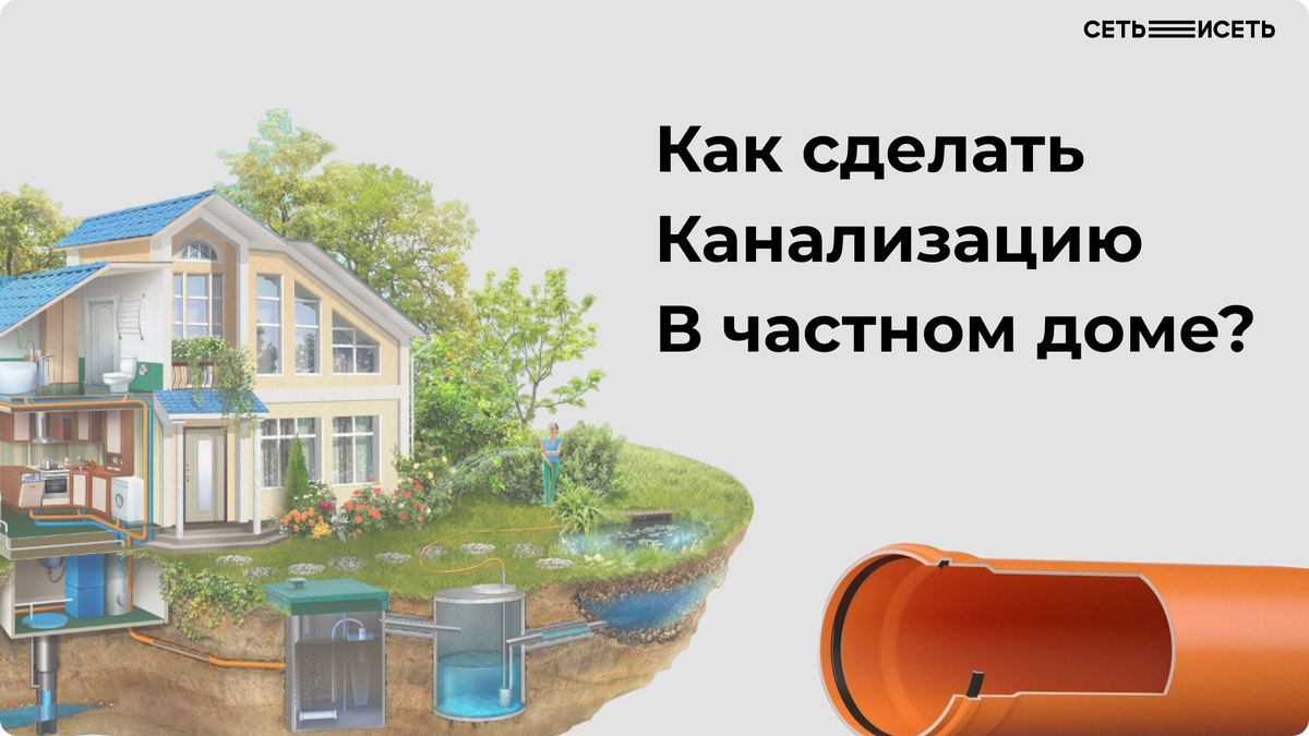 Как правильно сделать наружную канализацию в частном доме? | СЕТЬ ИСЕТЬ |  Дзен