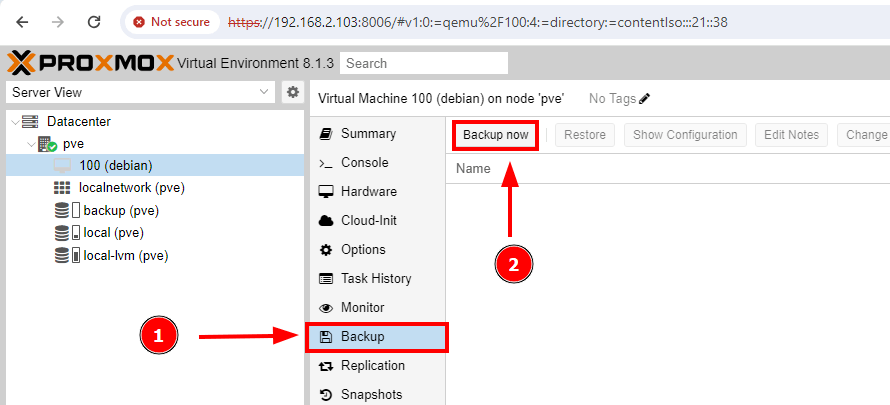 Proxmox подключение к виртуальной машине