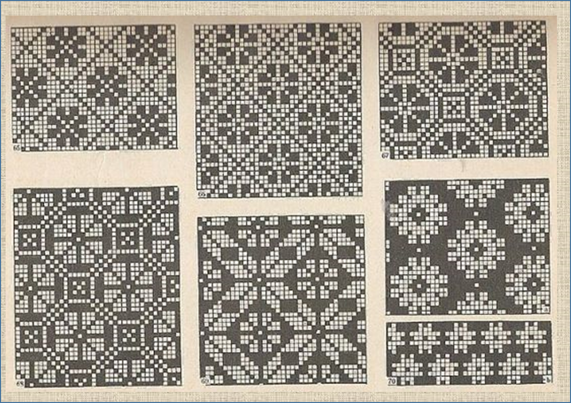 Жаккардовые узоры схемы