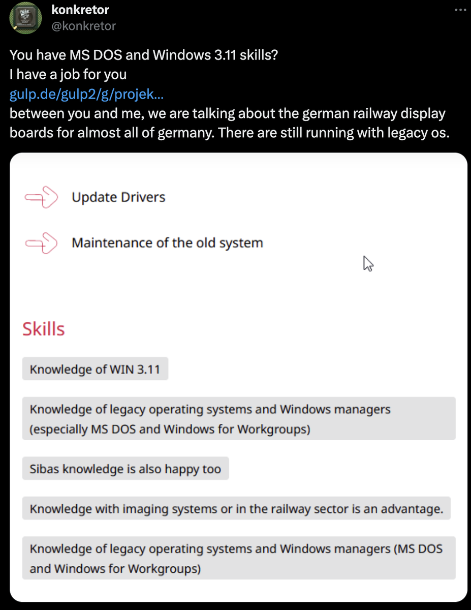 MS-DOS и Windows 3.11 по-прежнему используются в системах управления  поездами в Германии | Shazoo | Дзен