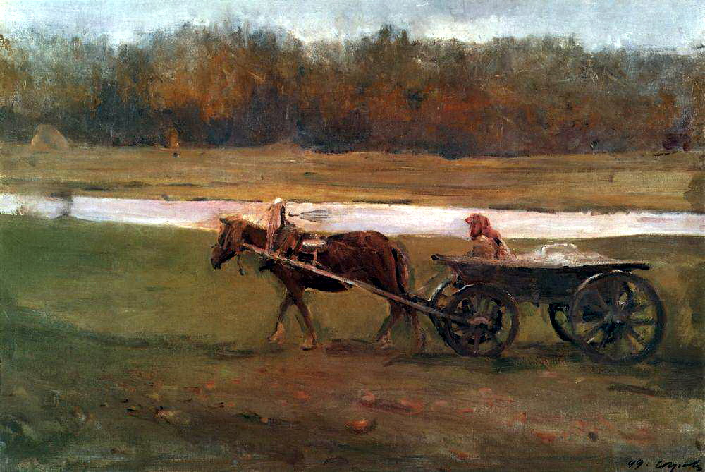 Яндекс Картинки. Художник Валентин Александрович Серов, 1896 г. "Баба в телеге".