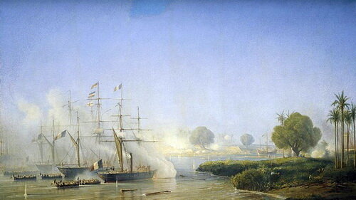 Захват французами Сайгона в 1859 г. Картина Леона Мореля-Фатио. Источник: russian.rt.com