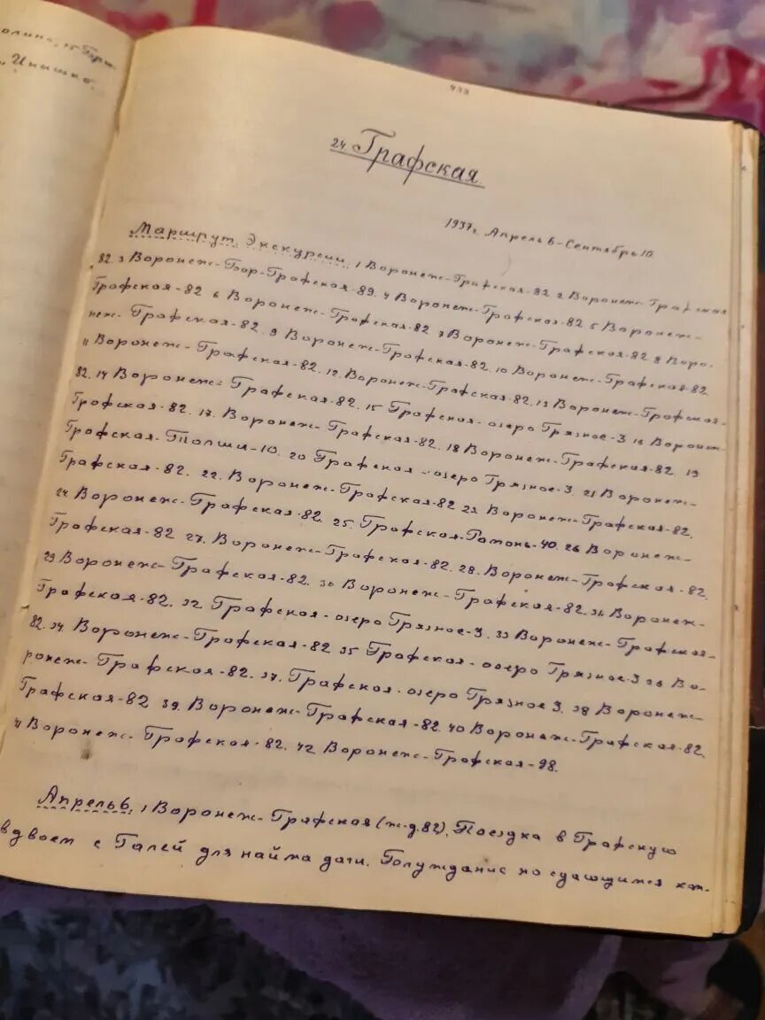 Фрагмент 433-й страницы дневника В.А. Тумского. Фотография владельца.