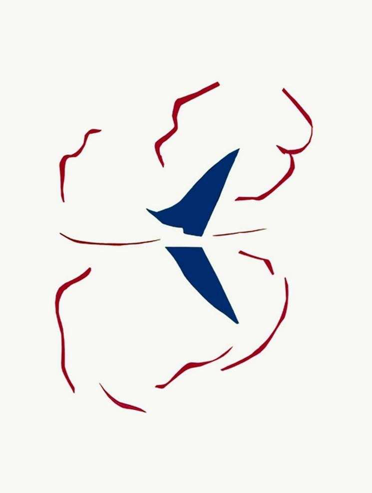 Анри Матисс «Лодка» 1953г. Вырезка из бумаги