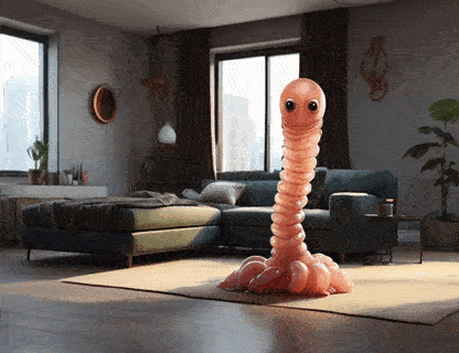 Огромный желейный червяк